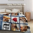 thumbnail image 6 of Custom Photo Blankets Using My Own Photos Personalized Throw Blanket with Pictures Text Customized Blanket for Adults Mom Dad Family Dog Kids Friends Lover Personalized Memorial Gift 60"x80", 6 of 6