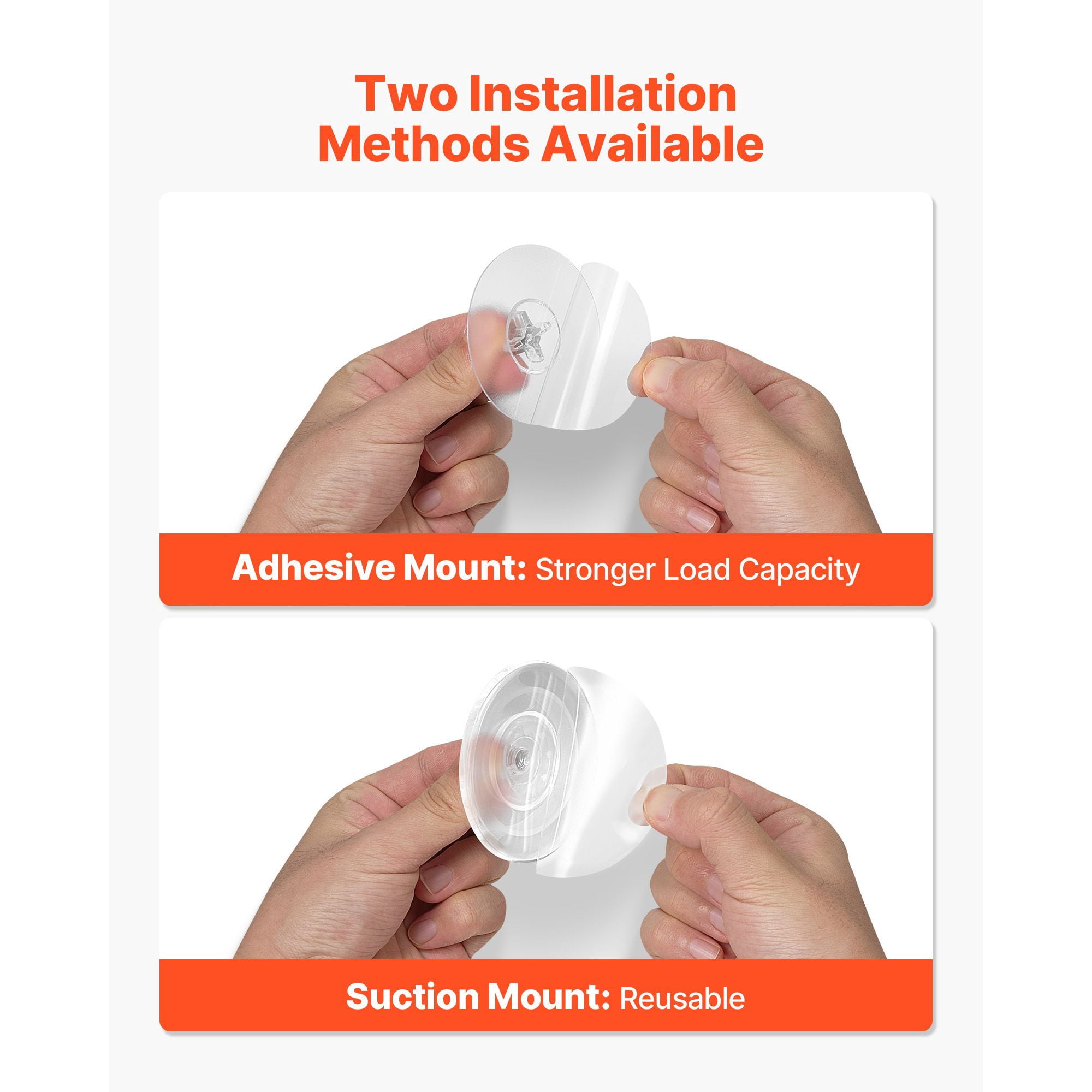 Reusable Suction Cup Towel Hook Stainless Steel, Drill-Free Shower Hook Two Installation Methods, for Bathroom Kitchen Glass Tile Smooth Surface