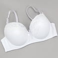 thumbnail image 4 of 4 PCS Womens Lace Bralette Wireless Full Coverage Push Up Bras No Underwire Everyday Seamless Brassieres White, 36/80C, 4 of 4