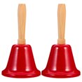 thumbnail image 1 of 2pcs Christmas Party Handbell Restaurant Service Bell Simple Countertop Dishes Bell Desk Service Tool, 1 of 8