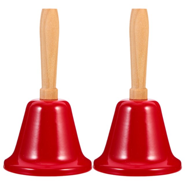 Miangastore 2pcs Christmas Party Handbell Restaurant Service Bell Simple Countertop Dishes Bell Desk Service Tool