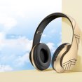 thumbnail image 3 of Audífonos Diadema Bluetooth Inalámbricos y Alámbricos con Micrófono Integrado Plegables Estéreo para Celular Tablet Laptop PC Oro, 3 of 8