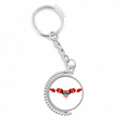 thumbnail image 1 of canada flag national emblem rotatable keyholder disc accessories chain clip, 1 of 3