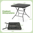 thumbnail image 3 of Costway Table Pliante Carrée de 31,5 Pouces pour l'Intérieur et l'Extérieur, Table en Plastique Pliable, 3 of 10