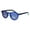 Navy Blue Mirror, variant on Kids Size Unisex Round Keyhole Thin Horn Rim Hipster Sunglasses Pink Gold Mirror