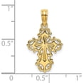 thumbnail image 3 of 14K Yellow Gold Cut-Out Delicate Cross Charm Made In United States k8352, 3 of 5
