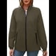 thumbnail image 1 of Chaqueta Impermeable para Mujer, Cortavientos, Impermeable, con Capucha, Plegable y Bolsillos. Verde XL, 1 of 9