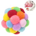 thumbnail image 2 of Colourful Cat Ball, Handmade Plush Bouncy Ball And Bark Interactive Toy For Cats Kittens Training, 2 of 5