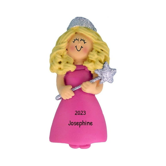 Ornaments by Elves Personalized Blonde Princess Ornament Holiday Keepsake Christmas Decorations