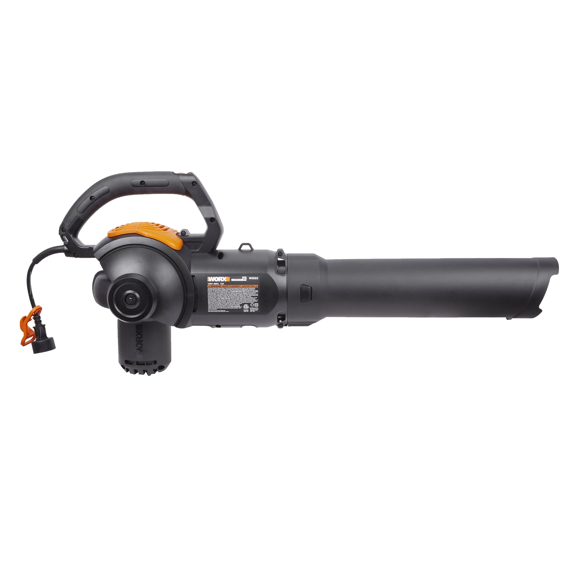 Worx WG524 12 Amp TRIVAC 3-in-1 Electric Leaf Blower/Mulcher/Vac with Leaf  Collection System 