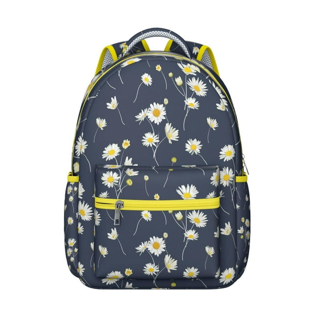 Small Floral Print Students’s Backpack Multifunctional School Bag with Bright Tropical Flower Design, Perfect for Travel, Gym, and Outdoor Adventures