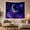 Lavender Crescent, variant on Moon Stars Chart with Geometric Constellation Main Consists, Mystical Fantasy for Space Lovers, Galaxy Room Decor, Graduation Gift, Tapestry Wall Hanging for Bedroom and Dorm