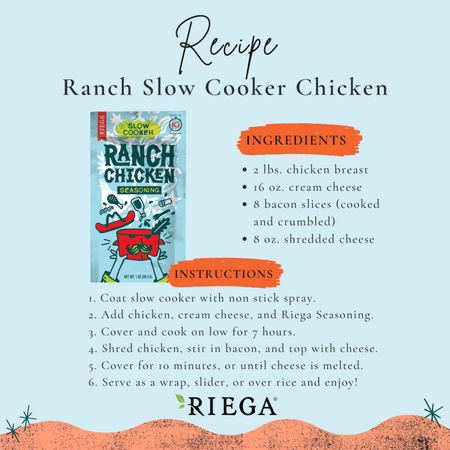 Ranch Chicken Slow Cooker Seasoning - Pack of 8