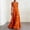 Orange, variant on Women's Elegant Tulip Print Maxi Dress Deep Sleeveless V Neck Pleated Flowy Dress Wedding Party Evening Gown Dreeses