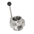 thumbnail image 4 of Sanitary Butterfly Valve, Stainless Steel Butterfly Tri Valve Manual Handle Rust Resistant Quick Connection  for Chemical OD 76mm / 2.99in, 4 of 7