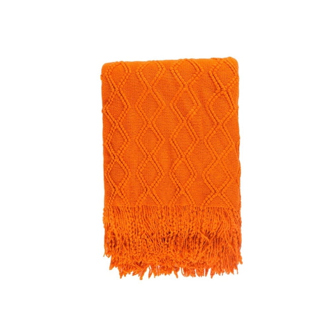 Bearachild Manta de punto para el hogar, Hotel, dormitorio, sofá, mantas decorativas térmicas cálidas con borlas, ropa de cama cómoda, suministros Decoración del hogar Bearachild HA069239-01