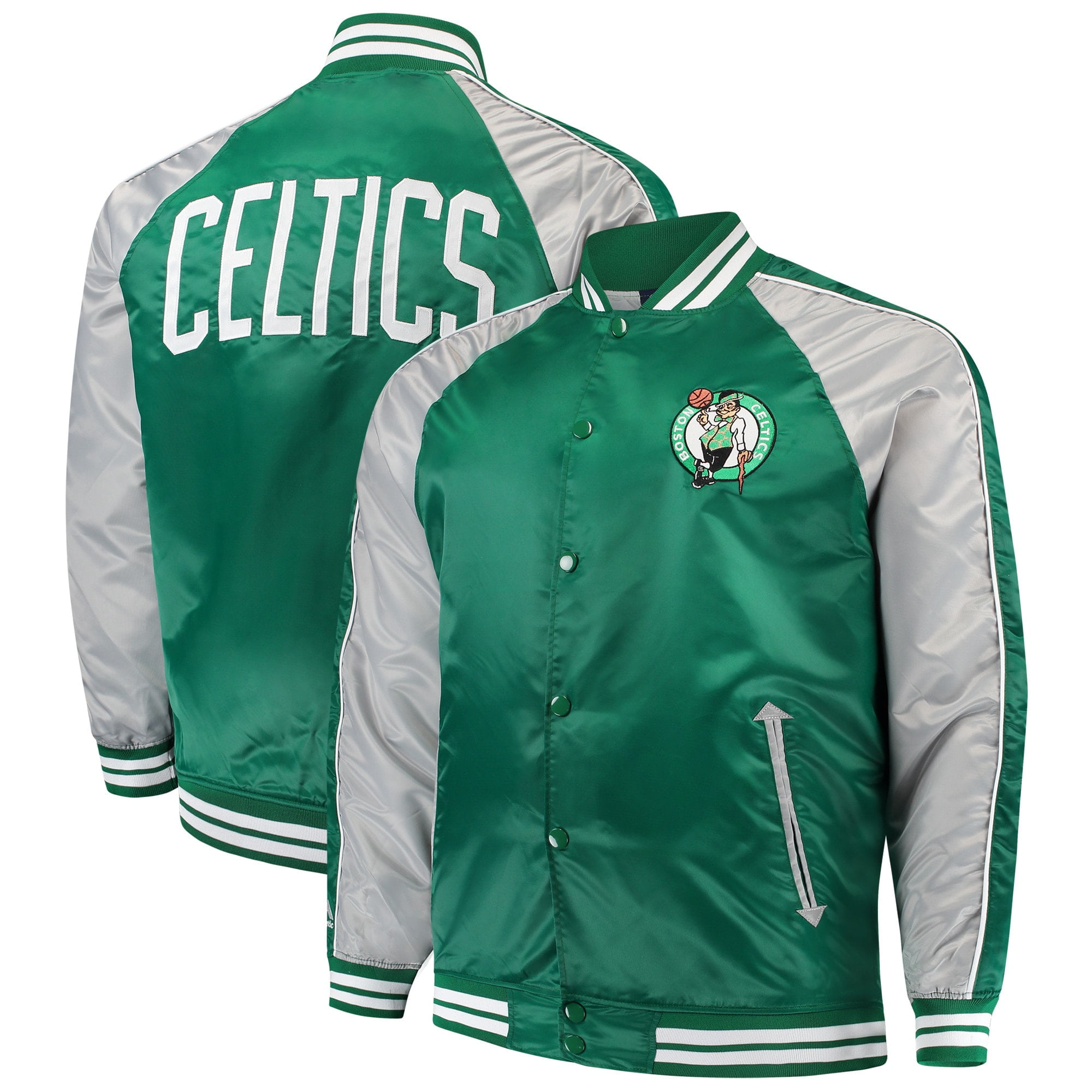 satin celtics jacket