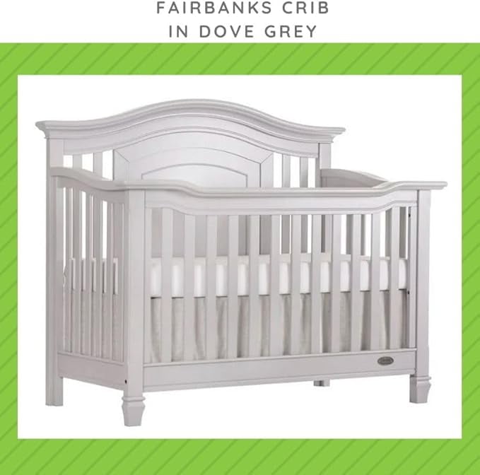 Full-Size Conversion Kit Bed Rails for Evolur Cribs (Dove Grey)