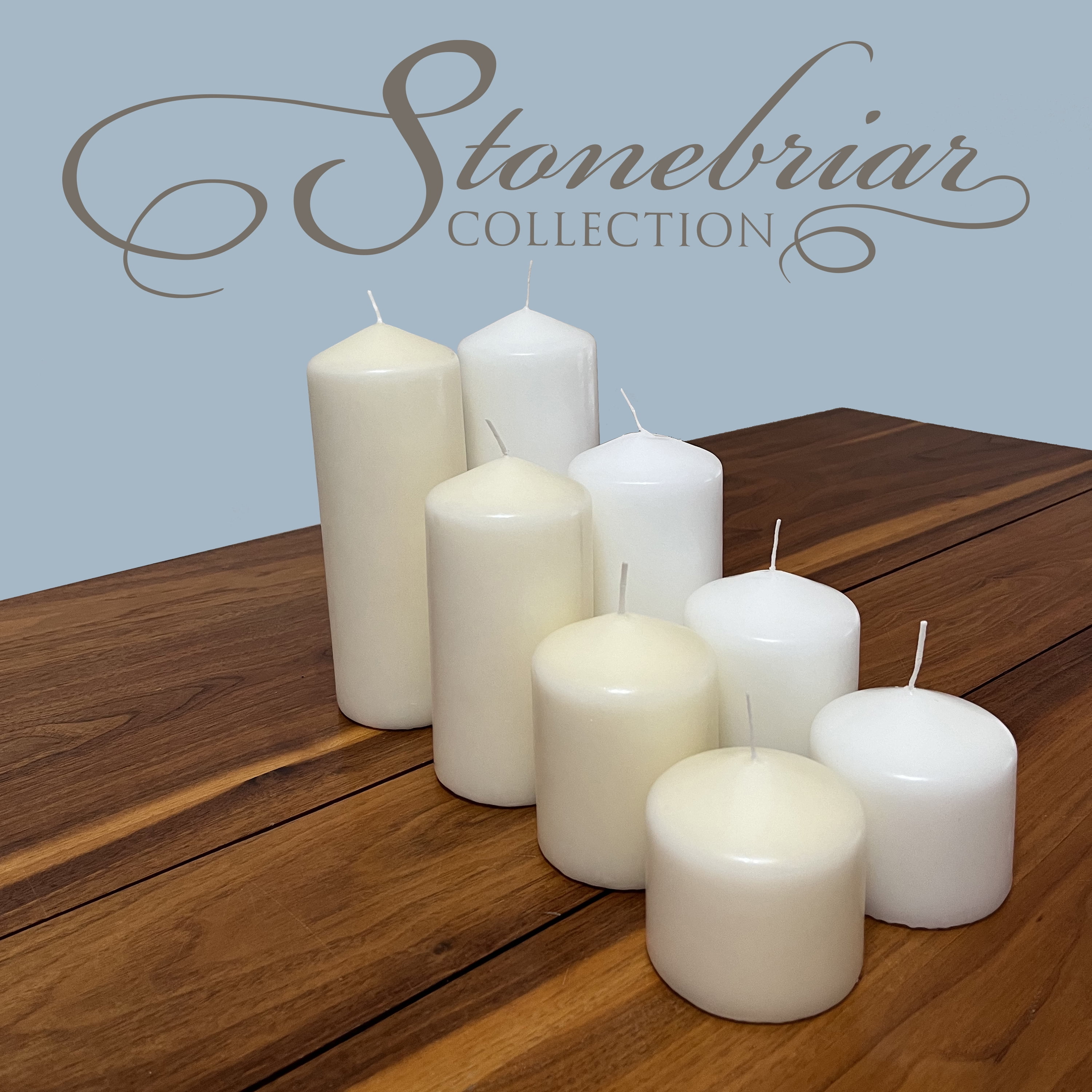 Stonebriar Collection Unscented White Pillar Candle, 6-Pack, 3" x 6", 65-Hour Burn Time
