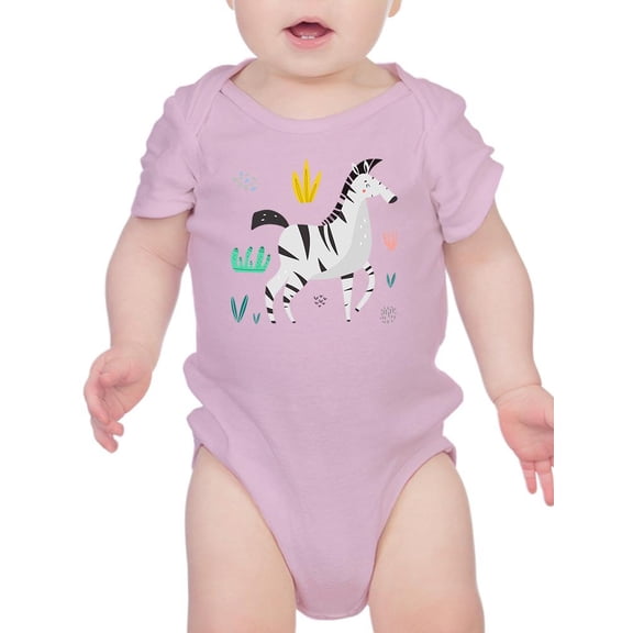 Zebra Doodle Style Safari Bodysuit Infant -Image by Shutterstock, 18 Months