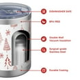 thumbnail image 4 of 12oz Tumblers Red Christmas Tree Pattern Vacuum Insulated Stainless Steel Travel Tumbler Cups Mug with Lid and Straw for Beer,Coffee,Beverages with Cleaning Brush for Cold & Hot Drinks, 4 of 5
