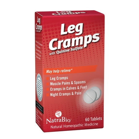 NatraBio Leg Cramps w/ Quinine Sulfate | Homeopathic Formula for Temporary Relief of Leg  Calf & Foot Cramps  Muscle Spasms & Pain | 60 Tablets Are leg cramps and muscle spasms ruining your day or your workouts? Are painful night cramps affecting the quality of your sleep? NatraBio Leg Cramps with Quinine Sulfate could be the answer! Our homeopathic tablets may help provide temporary relief from leg cramps  cramps in calves and feet  and pain associated with muscle spasms. Our unique blend of homeopathic ingredients may work together to temporarily help soothe muscle tightness and soreness  ease leg and foot cramping  and relieve night cramps so you can get some rest. Non-drowsy and non-habit forming  Restless Legs Tablets are scientifically blended to OTC homeopathic standards for powerful results. In addition  each ingredient has been inspected in a state-of-the-art laboratory and tested for contaminants. You can rest assured every batch meets the highest-quality standard because you deserve the best. Keep a bottle of NatraBio Leg Cramps on hand! Order yours today!