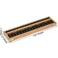 thumbnail image 4 of Vintage Style Wooden Abacus - 13.9" - Professional 17 Column Soroban Calculator With Reset Button, 4 of 9