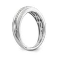 thumbnail image 6 of 14K White Gold Ring Band Wedding Diamond Round Complete Trio Men's , Size 6, 6 of 7