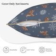 thumbnail image 3 of KLL Squirrel And Snowflakes Decorative Throw Pillow Covers Velvet Soft for Couch Sofa Bedroom Living Room Outdoor (No pillow core)- 16"x16", 3 of 5