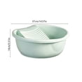 thumbnail image 3 of Donemore Laundry Wash Tub 1 Pc Plastic Thickened Soaking Bucket for Clothes Washing Bathroom Utility Basin Household Cleaning Supplies Container, 3 of 6