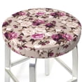 thumbnail image 3 of Lsque Rose Flowers Round Bar chair cushion covers Velvet Fabric Premium Comfort Protects from Scratches and Stains for 14-17 Inch Chair- 14 inch, 3 of 7
