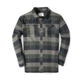 thumbnail image 3 of Ma Croix Mens Casual Plaid Flannel Button Up Long Sleeve Collared Shirt, 3 of 7