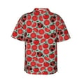thumbnail image 3 of Picia Cute Tomato Gentle Cotton Regular Fit Short Sleeve Casual Hawaiian Shirt for Men-3X-Large, 3 of 7