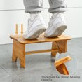 thumbnail image 1 of Wholesale Solid Wood Non-Slip Footstool: Multi-Purpose Robust Stool for Office & Bathroom Use, Durable Unfolded Construction, Natural Aesthetic, Export-Quality Toilet/Bathroom/Office Foot Rest (Tea, 1 of 5