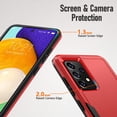 thumbnail image 3 of Dual Layer Samsung Galaxy A52 5G Case, Tough Durable Designed Anti-Fingerprint Shockproof A52 4G Phone Case, Heavy Duty Protection Cover for Galaxy A52s 5G 6.5", Red, 3 of 13