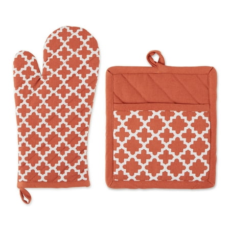 

Spice Lattice Oven Mitt And Potholder Set