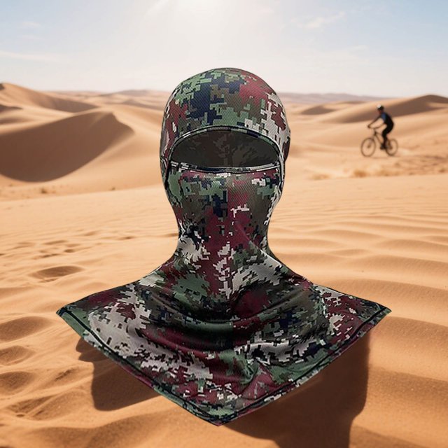 Sun Protective Scarf for Outdoor Activities Breathable Mesh Print Head Wrap Versatile Use for Daily Home and Leisure