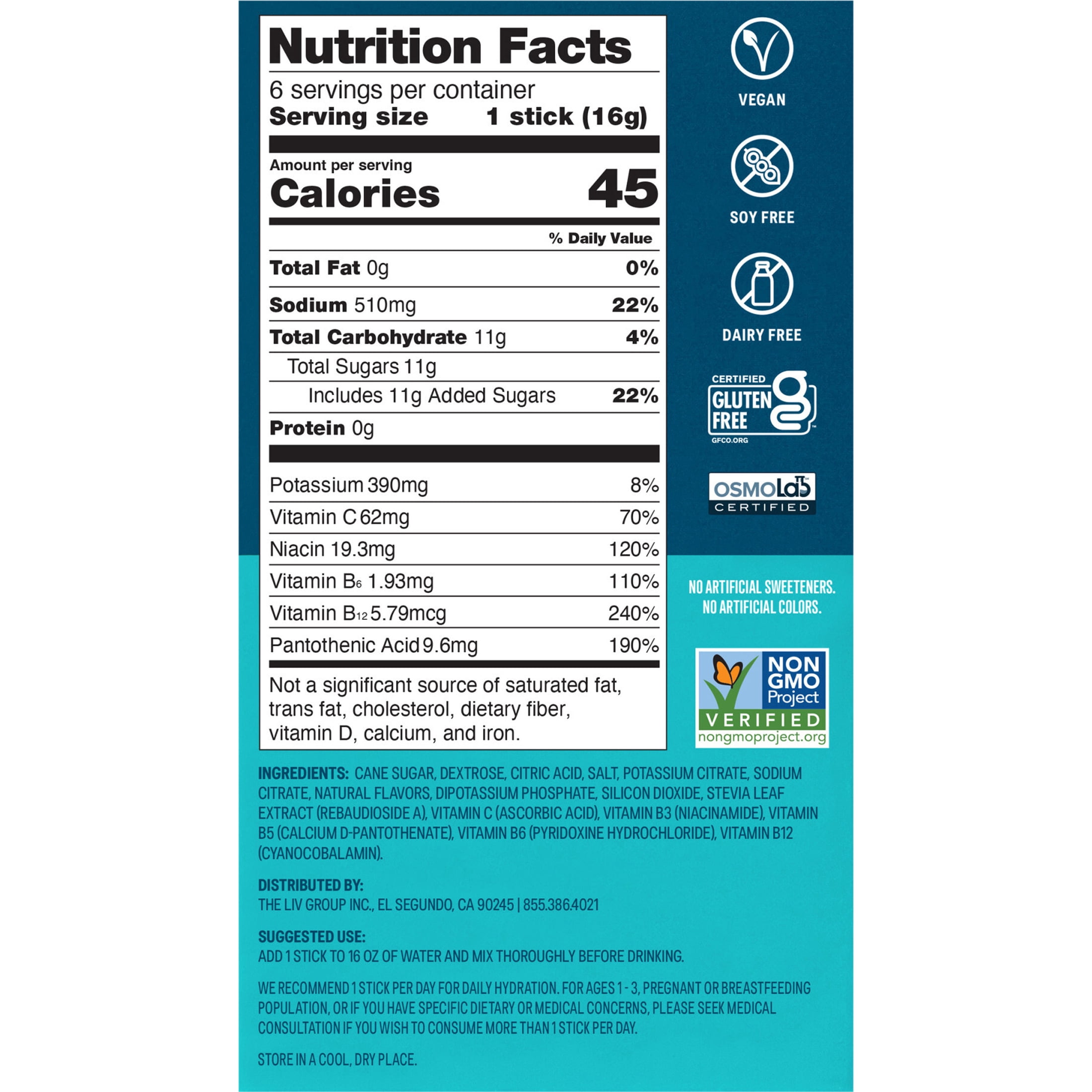 (8 pack) Liquid I.V.® Acai Berry Hydration Multiplier® 6 cCount Packets