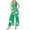 Green, variant on Women's Flowy Floral Print Sleeveless Wide-Leg Jumpsuit with Elastic Waist