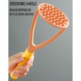 thumbnail image 4 of Queilt 2pcs Potato Masher Manual Masher Kitchen Masher Non-Scratch Nonstick Potato Pumpkin Ricer Smasher Kitchen Tools for Bean, Root Vegetables, Fruits, Baby Food, Avocado potato masher (Green+Orange, 4 of 4