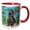 Red/White, variant on 3drose, Fairys Magic Oasis, 11oz Two-tone Red Mug