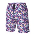 thumbnail image 4 of Vsdgher blue flower Skull colorful Men's Beach Shorts, Surfing shorts, Swim trunks, Quick Dry Swim Trunks for Surfing Beach Fun -XX-Large, 4 of 6