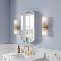 ANGELES HOME  20" x 32" Copper-Free Tri-Views Bathroom Medicine Cabinet, Wall Mounted Medicine Cabinet with Beveled Edge Mirrored Door