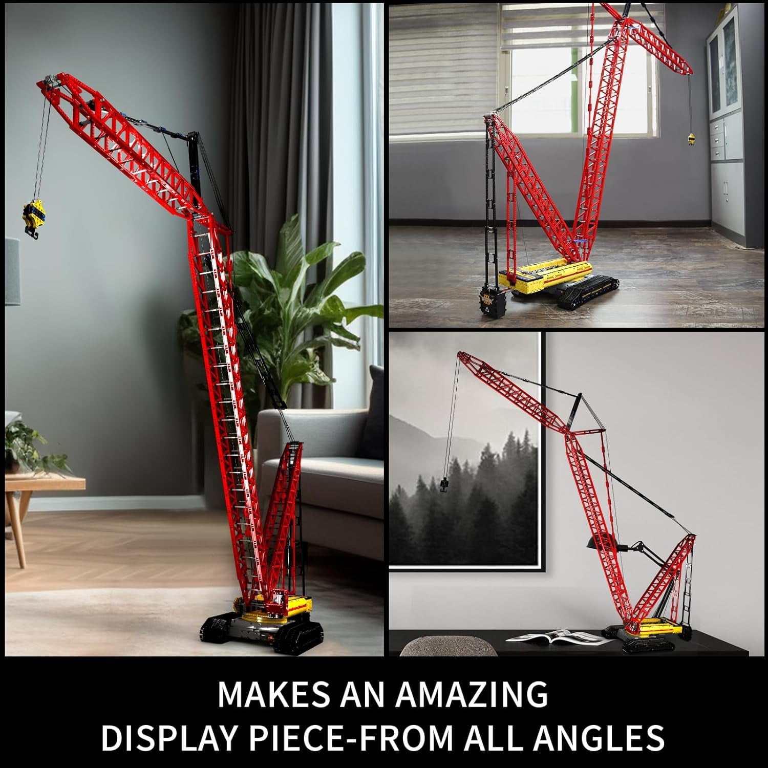 Crawler Crane LR13000 Building Block Kits, Technical Construction Vehicles Cranes Model with Motor/APP Remote Control, Gift for Age 14+/Adult Collections Enthusiasts (4318+ Pieces)