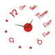 thumbnail image 2 of Wosthever Reloj de pared eléctrico hogar sala de estar dormitorio decorativo DIY acrílico alimentado por reloj montado en la pared Decoración del hogar rojo Wosthever HA6192-04B, 2 of 6