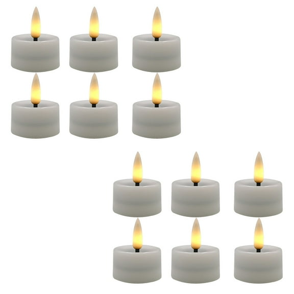 12 Pcs Flameless Tealight Candles Electronic LED Tea Light Lamps Battery Operated Safe Home Decor