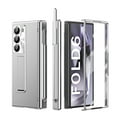 thumbnail image 2 of Dteck for Samsung Galaxy Z Fold 6 Case with S Pen & Pen Holder,Luxury Hinge Protection Built-in Front Screen Protector Case Kickstand Feature All-inclusive Slim PC Cover for Galaxy Z Fold 6,Silver, 2 of 9