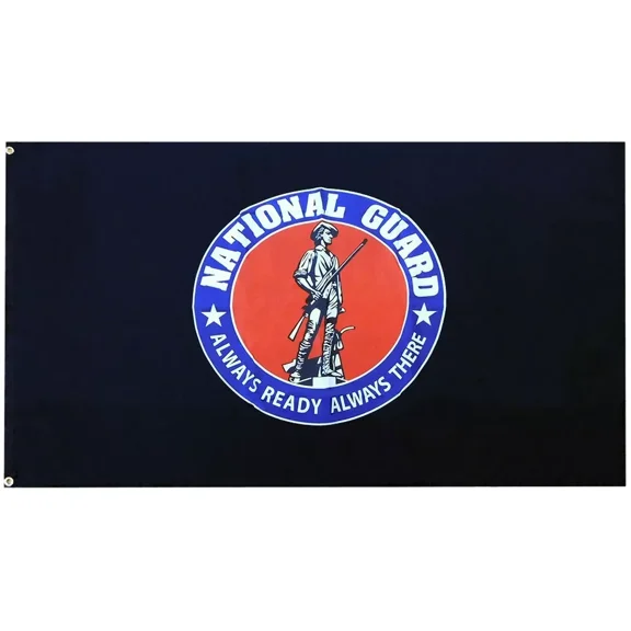 ARMY National Guard Always Ready Always There Black 3'x5' 100D Woven Flag