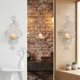 thumbnail image 6 of DefiDgd WWrought Iron Wall Mounted Candle Sconce Holder,Vintage Hollow-out Style Candle Stick Holder for Farmhouse Bedroom Living Room Dining Home Weddings Decoration(White), 6 of 6