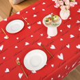thumbnail image 4 of Valentine's Day Tablecloth Rectangle 60 x 84 Inch,Waterproof Spill Proof Wrinkle Resistant Table Cover for Anniversary Wedding Party Holiday Kitchen Dining Room Decoration, 4 of 6